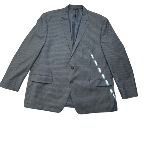 Ralph Lauren Other - Ralph By Ralph Lauren Jacket Mens 50R Grey striped Wool Canada 3 Button